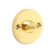 4" (105mm) Satin Brass Surface Mounted Privacy Rim Lock for Bathroom & Toilet Doors, B106ER