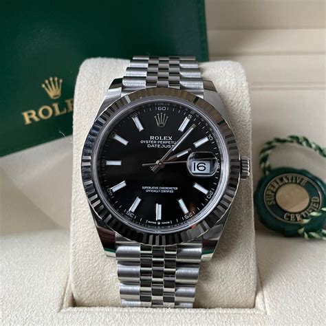 Rolex DateJust 41 Black Batton - Buy New & Used Luxury Watches