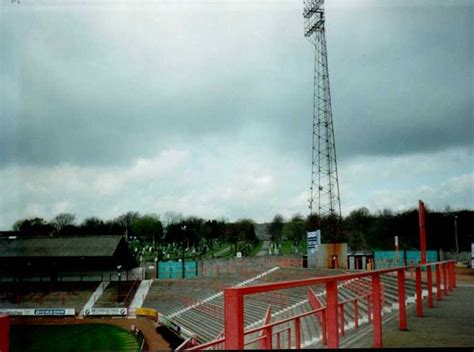 East End Park, Dunfermline. Home of Dunfermline Athletic. Record attendance - 27,816 v Celtic in ...