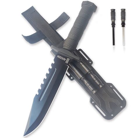 Buy ADCODK Bowie with Sheath Fixed Blade Survival Hunting Knives with Non-Slip Handle and ...