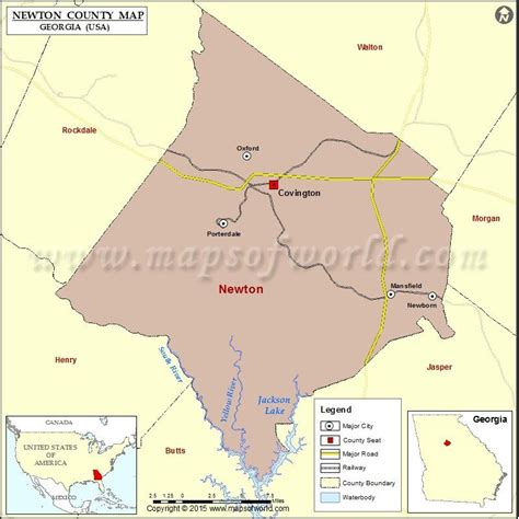 Newton County Map, Map of Newton County Georgia in 2022 | Newton county ...