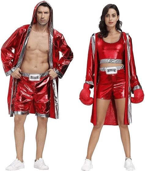 Halloween Couple Boxing Costume Adult Halloween Outfit Women Boxing ...