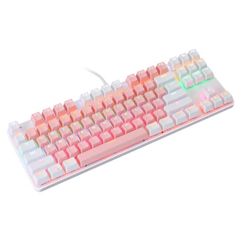 Gaming keyboard RGB Backlight Keyboard 87-key RGB Backlit USB Wired ...