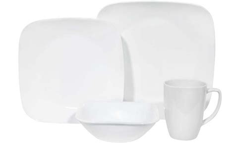 Corelle Square 32-Piece Dinnerware Set, Pure White, Service for 8- Buy Online in United Arab ...