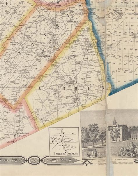 Leyden 1857 Old Town Map With Homeowner Names New York - Etsy | Town ...