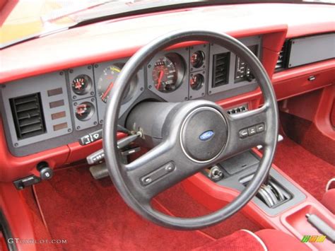 Red Interior 1986 Ford Mustang GT Convertible Photo #41872425 | GTCarLot.com