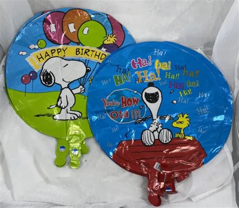 (13) PEANUTS SNOOPY & Woodstock Mylar Balloons - Happy Birthday / You're How Old $40.60 - PicClick