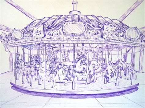 Carousel by ~glitterbugparty on deviantART | Ride drawing, Carousel ...