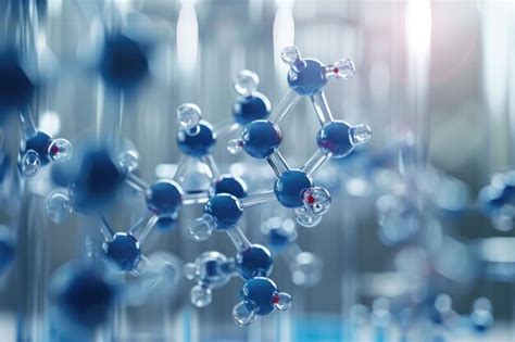 Premium Photo | Chemical lab research on cosmetic molecules