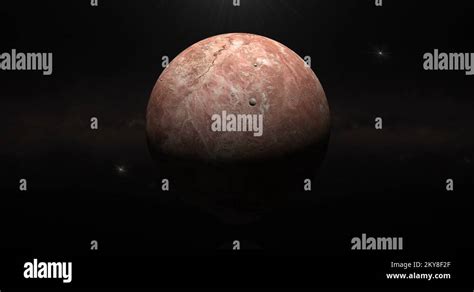 Makemake dwarf planet rotating in its own orbit in the outer space ...