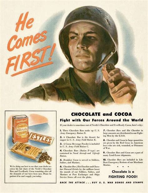 Nestle, 1943 advertisement | Vintage ads, Vintage advertisements, Cocoa