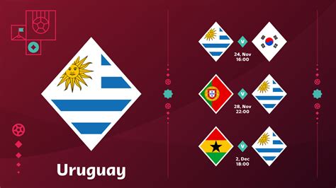 uruguay national team Schedule matches in the final stage at the 2022 ...