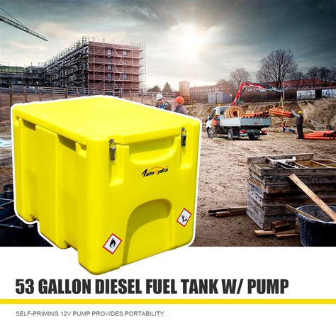 Gas Tank 53 Gallon Marine Fuel Tank Portable Transfer Can Storage Diesel W/Pump for Sale ...