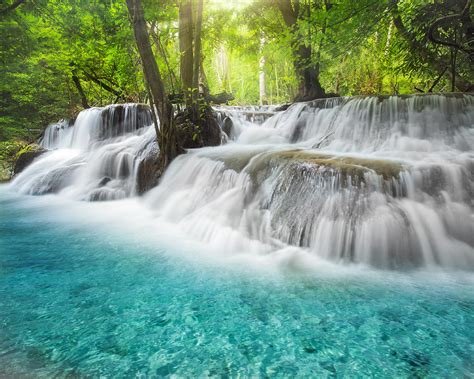 Level six of Erawan Waterfall Photograph by Anek Suwannaphoom