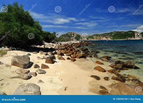 Vinh Hy Bay-Phan Rang-Viet Nam Stock Photo - Image of famous, common: 136945158