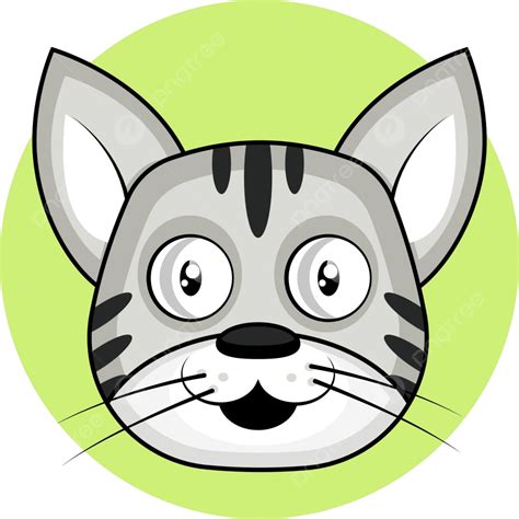White Background Cartoon Vector Illustration Of A Cat Vector, Funny ...