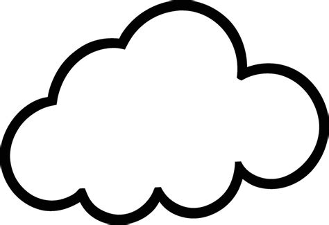 cloud icon outline sign clouds draw black line symbol graphic design weather forecast doodle ...