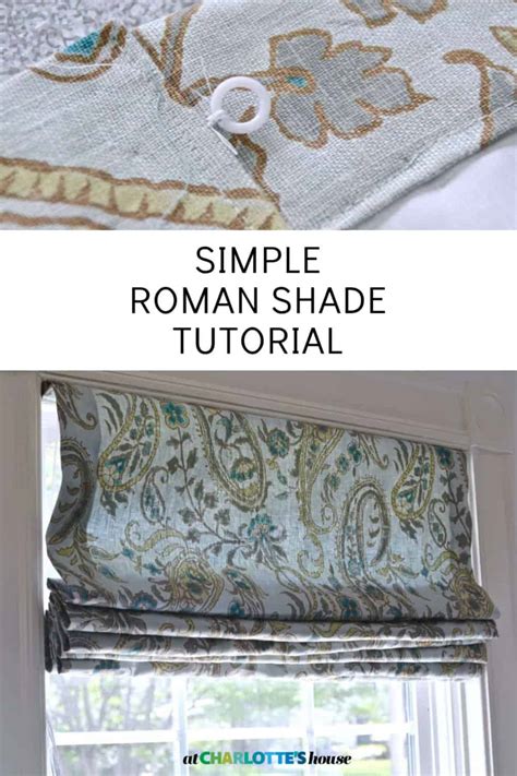 SIMPLE ROMAN SHADE TUTORIAL - At Charlotte's House