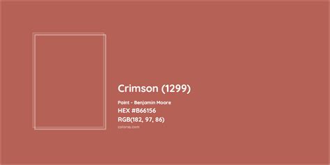 Crimson (1299) Complementary or Opposite Color Name and Code (#B66156) - colorxs.com