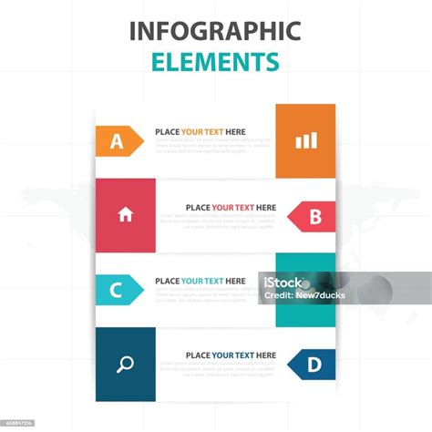 Abstrak Warnawarni Panah Bisnis Timeline Elemen Infografis Template Presentasi Datar Ilustrasi ...