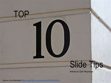 Top 10 slide tips