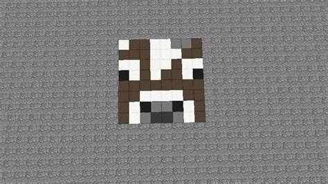 Cow Pixel Art Minecraft Project