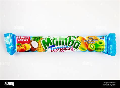 Mamba individually wrapped chewy candy with tropics flavors Stock Photo - Alamy