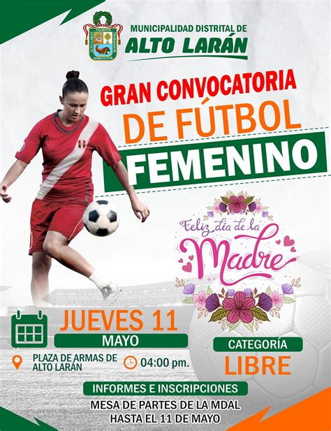 Campeonato de futbol femenino por día de la Madre - Campañas ...