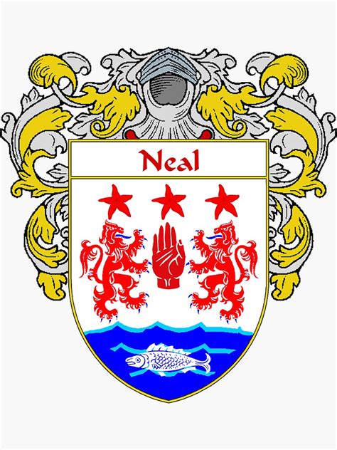 "Neal Coat of Arms/Family Crest" Sticker by IrishArms | Redbubble