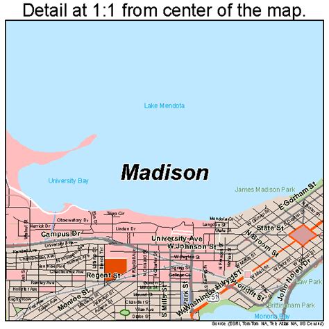 Madison Wisconsin Street Map 5548000