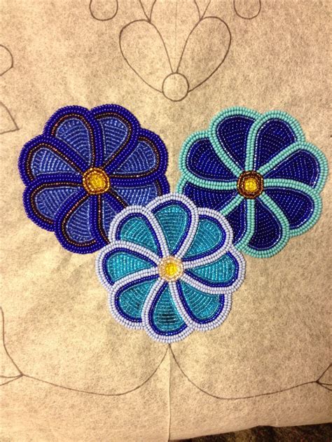 Center flowers on breech cloth- current project. Project is men's traditional outfit ...