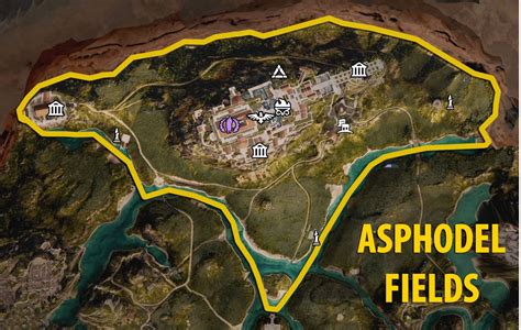 AC Odyssey Fate of Atlantis: Asphodel Fields, Fields of Elysium map | gamepressure.com