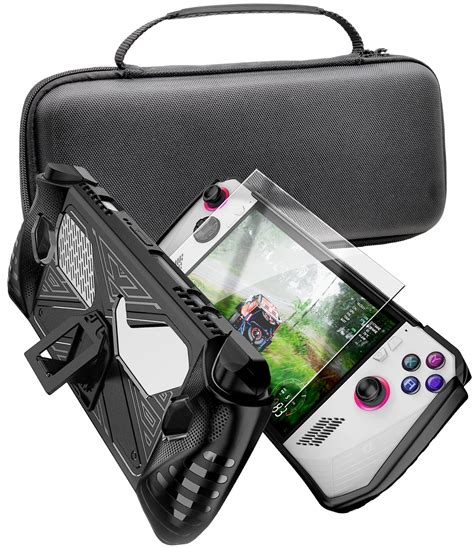 Encased EVA Accessories Set Designed for Asus ROG Ally Case with Kickstand & Hard Carrying Bag ...