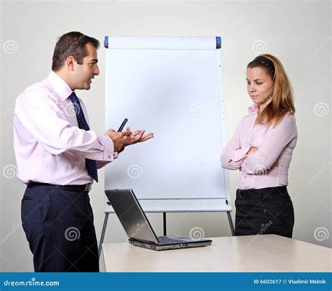 Man Giving A Presentation On A Flip Chart Royalty Free Stock Photography - Image: 6602617