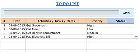 Excel To Do List Template - [FREE DOWNLOAD]