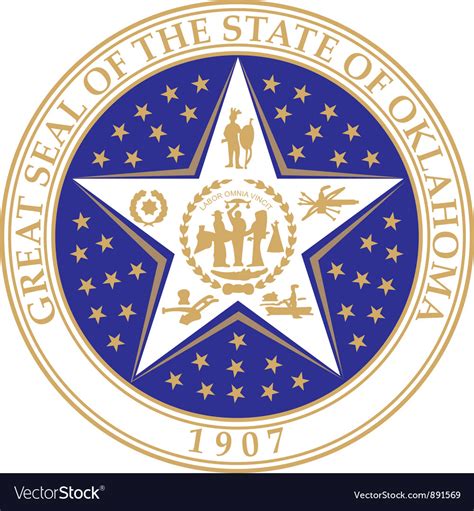 Oklahoma seal Royalty Free Vector Image - VectorStock