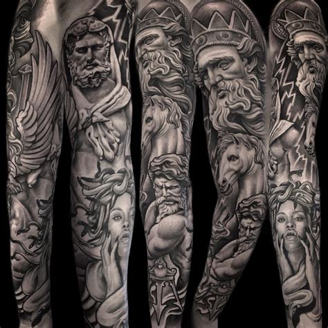 Most Popular Full Sleeve Tattoos Black and Grey in 2019