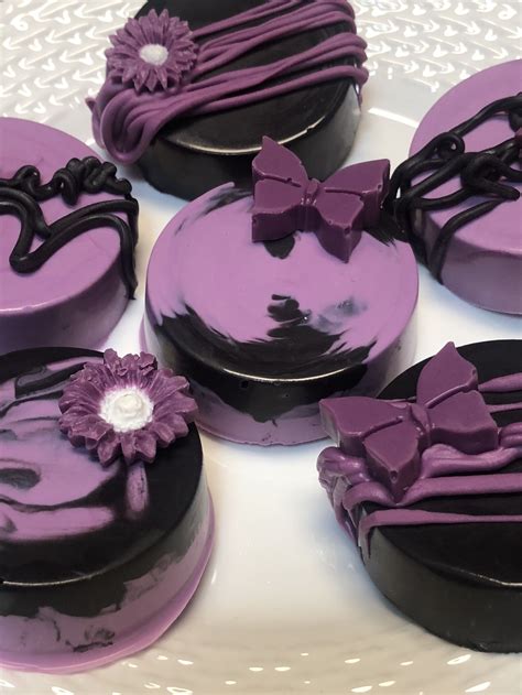 Purple and Black Chocolate Covered Butterfly Oreos | Chocolate covered treats, Chocolate oreos ...