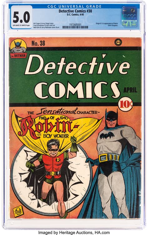 Detective Comics #38 (DC, 1940) CGC VG/FN 5.0 Off-white to white | Lot #91006 | Heritage Auctions