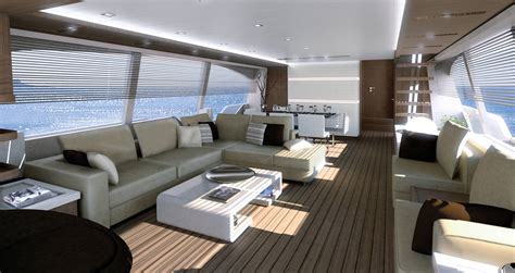 New Ferretti 870 motor yacht project interior - Credit Ferretti Group ...