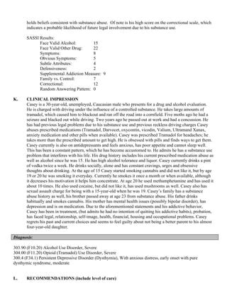 Example SA Assessment Diagnosis | PDF