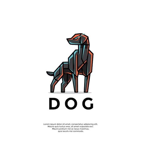 Premium Vector | Unique robotic dog logo template