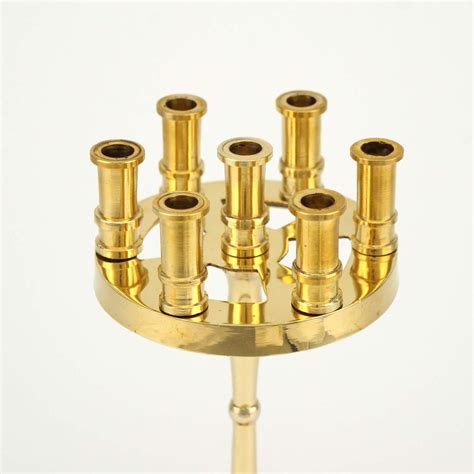 Traditional Brass Seven-Candle Holder (16cm - 6.3 inch) - BlessedMart