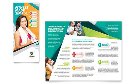 Fitness Trainer Brochure Template Design