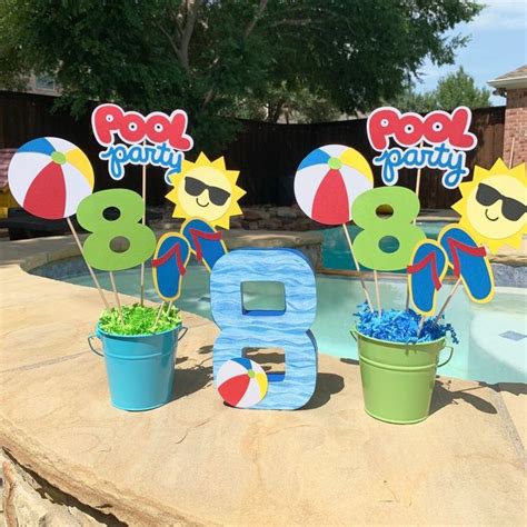 Pool Party Centerpiece Pool Party Decorations Pool Party - Etsy | Temas ...