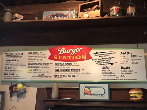 Menu at Burger Station restaurant, Hernando