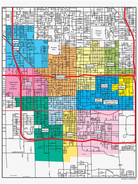 Map Of District Schools And Their Boundaries - Phoenix School District ...