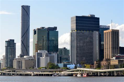 Brisbane Skyline -Queensland Australia Editorial Image - Image of ...