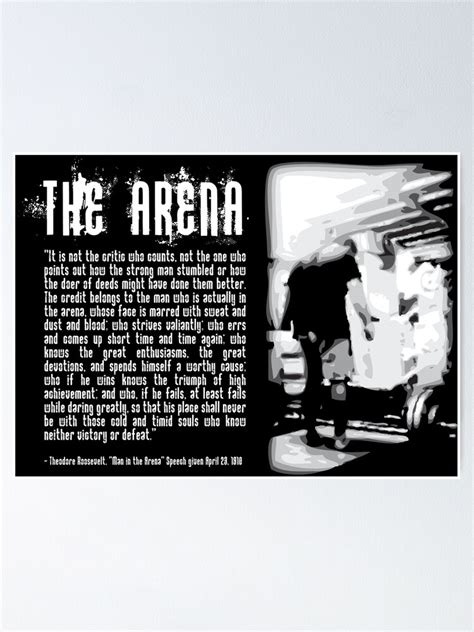 "The Man In The Arena" Poster for Sale by mchanfitness | Redbubble