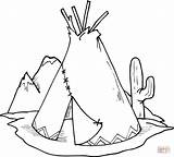 Teepee Coloring Pages  sketch template